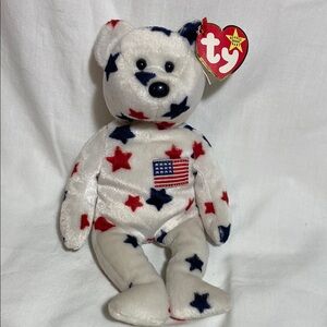 Ty Red and Blue Glory Beanie Baby